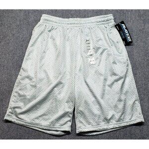 Players Express Collection Athletic Shorts Mens L Gray Polyester Stretch Y2K New